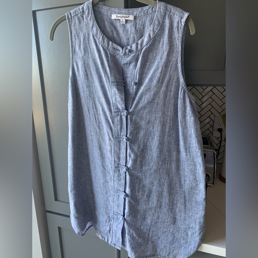 North Style linen, sleeveless tunic